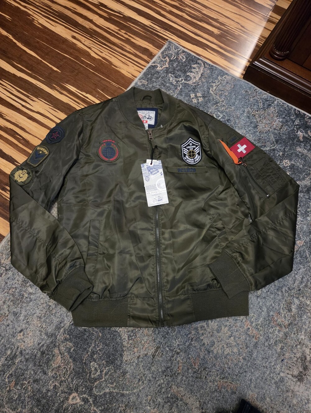 Swiss Cross Military Bomber Jacket (NWT) Size L